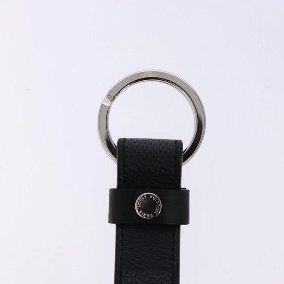 LOUIS VUITTON Damier Graphite LV Dragonne Key Ring M62706 LV Auth sw1392M - Picture 5 of 11